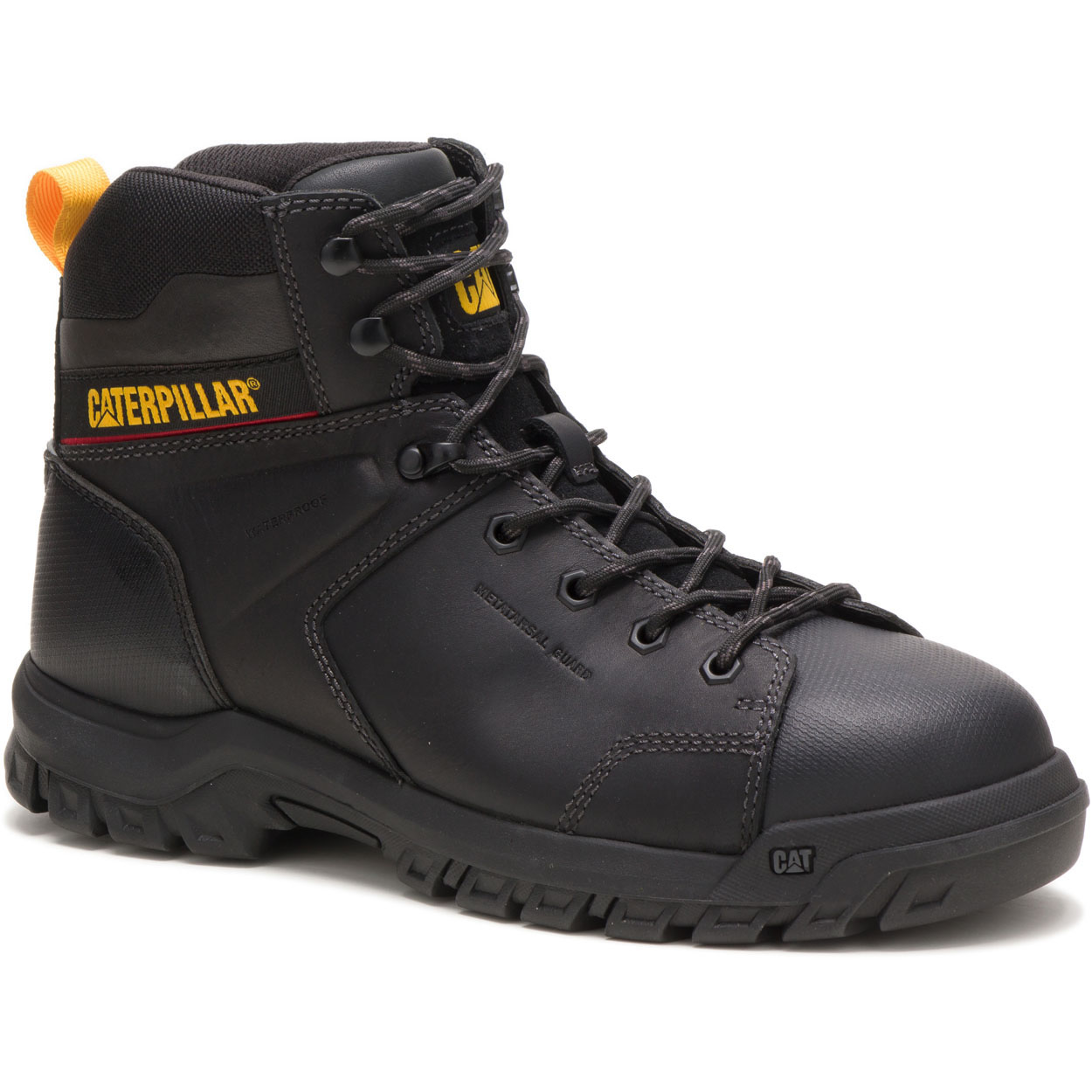 Men's Caterpillar Wellspring Safety Boots Black Ireland UZGV51370